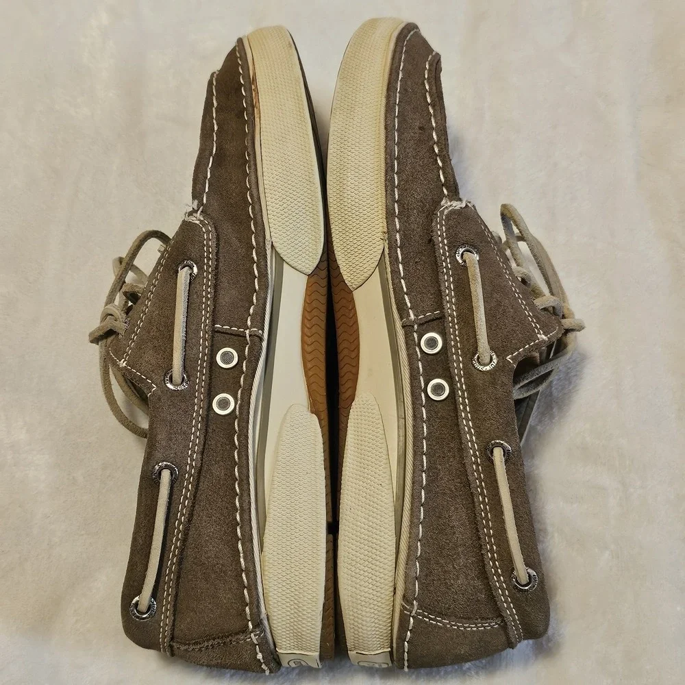 Sperry Top-Sider Largo 3-Eyelet Brown Suede Boat Shoes Men's Size 8.5 M